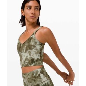 Lululemon Original Align Tank in Diamond Dye Light Sage Army Green Dark Olive